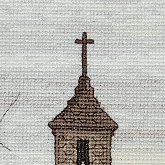 Buckley Moss Country Church Amish Needlework Winter 15x17" Decorative Wall Art - Picture 4 of 14